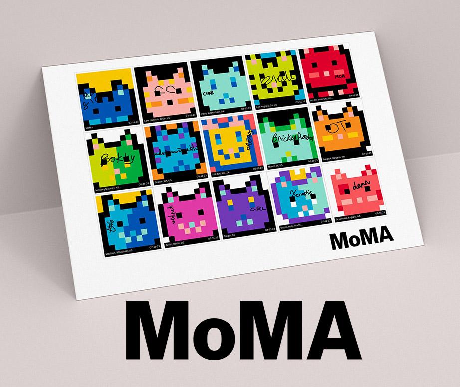 Moma postcard - MoonCats